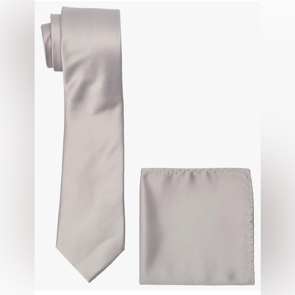 Stacey Adam’s Silver Neck tie set